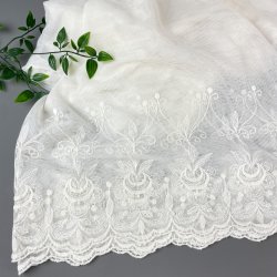 Vintage undergardin med broderet bort