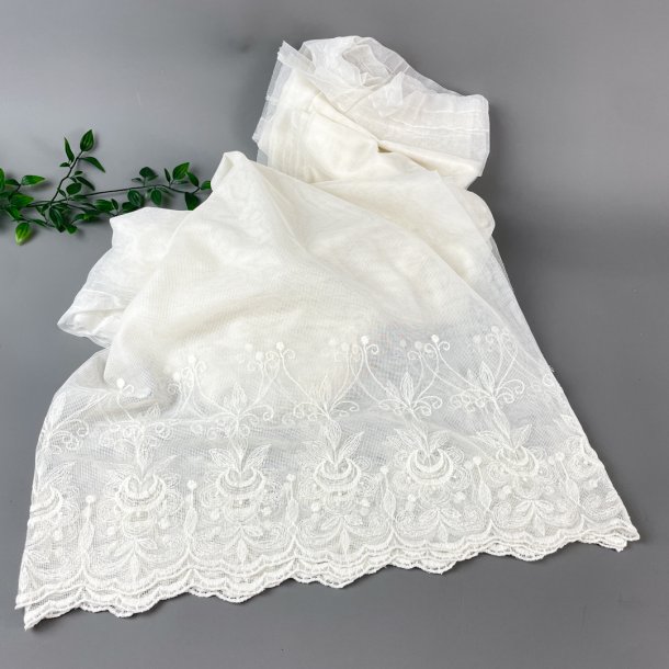 Vintage undergardin med broderet bort