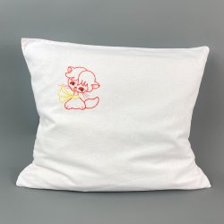 Vintage babypudebetr�k med broderi