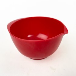 Retro rote Rosti Rhrschssel