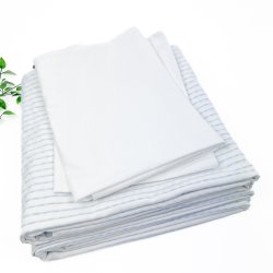 To s�t bl�stribet vintage senget�j