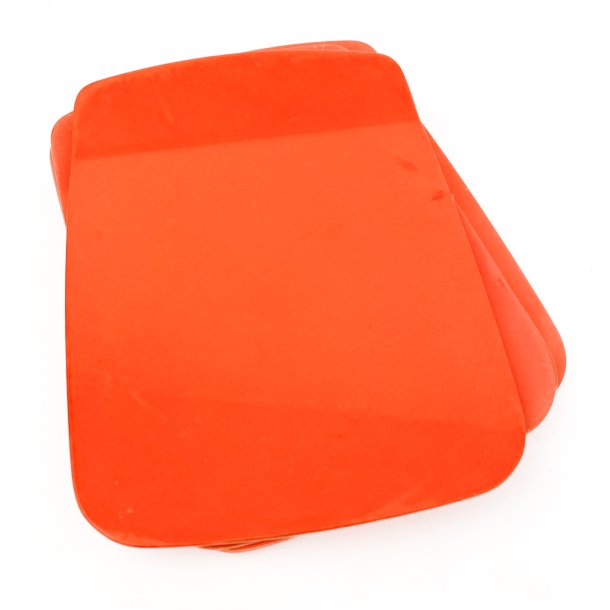 Vier Orange Retro Rosti Butterbretter