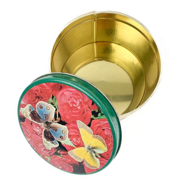 Vintage kaged�se med sommerfugle og roser