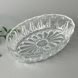 Oval vintage glassk�l