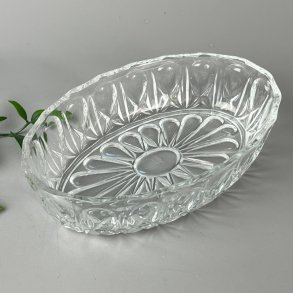 Oval vintage glassk�l