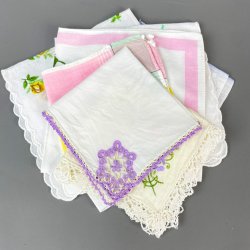 Acht Vintage Taschentcher