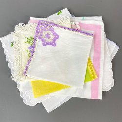 Acht Vintage Taschentcher