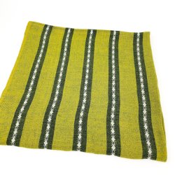 Grne Retro-Tischdecke mit Streifen  160 cm