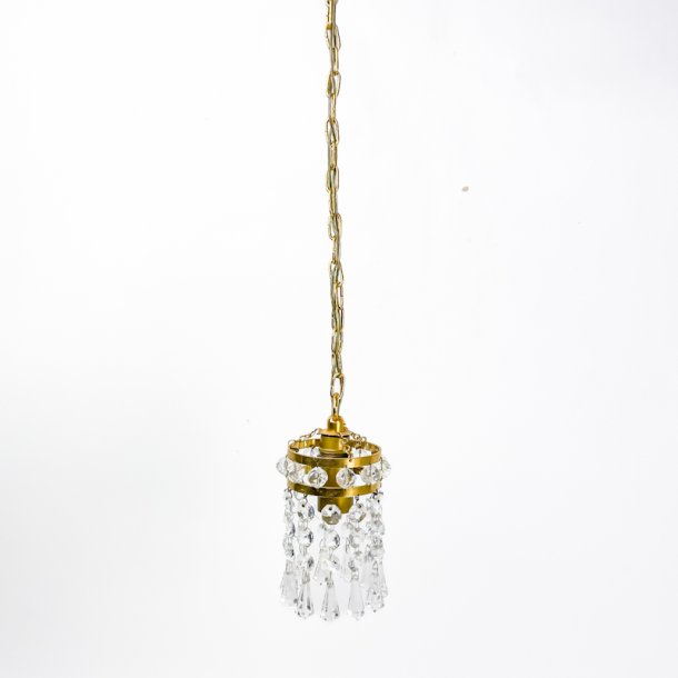 Vintage Kronleuchter-Pendelleuchte mit Prismen