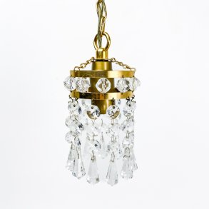 Vintage Kronleuchter-Pendelleuchte mit Prismen