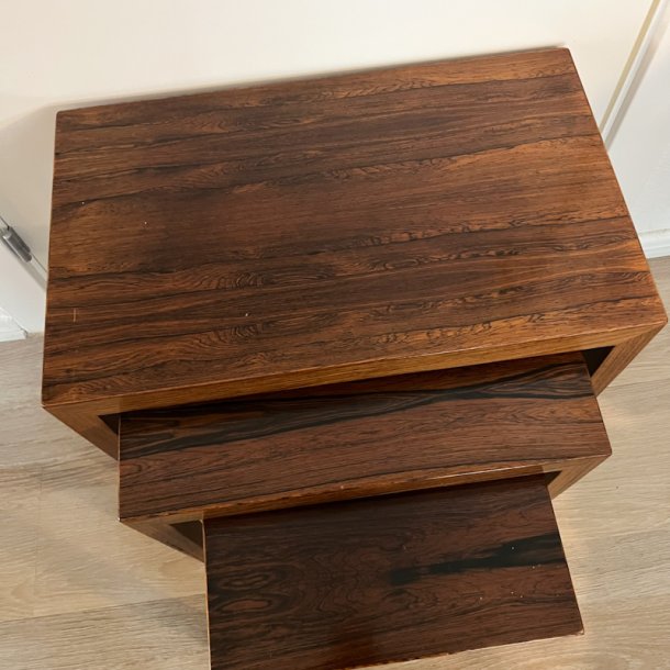 Tre indskudsborde palisander Severin Hansen