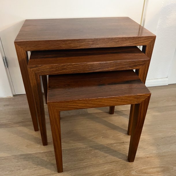 Tre indskudsborde palisander Severin Hansen