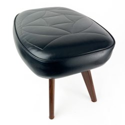 Sort retro fodskammel teak