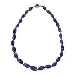 Lilla vintage ametyst halsk�de med s�lv