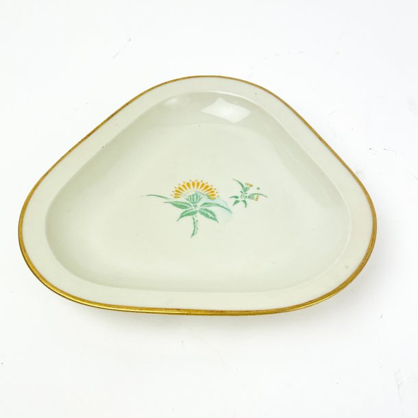 B&G vintage trekantet fad med blomst