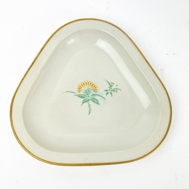 B&G Vintage Dreiecksschale mit Blume