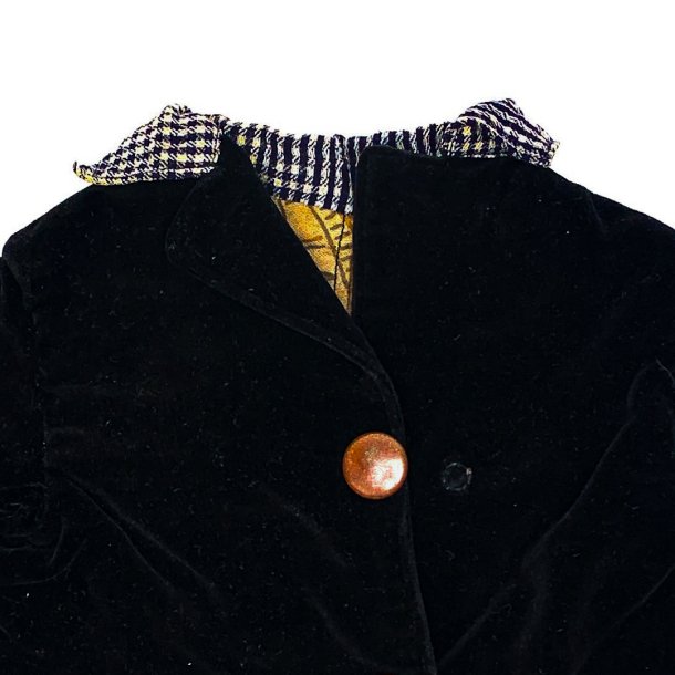 Antike Babyjacke aus Velours  80 cm