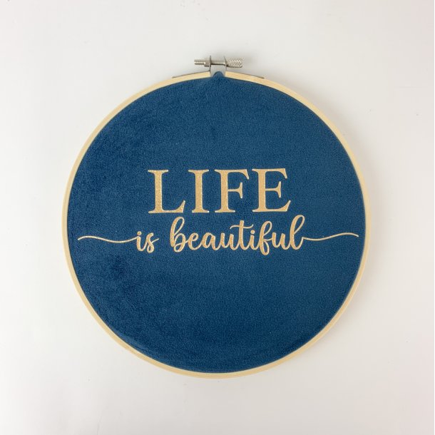 Dekorativ ramme fra Moodtiles - Life is beautiful (20,5 cm)