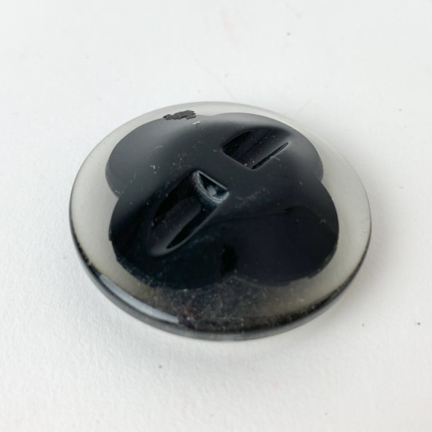 Groer schwarzer Vintage-Knopf  40 mm