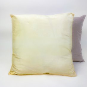 Vintage pyntepudebetrk i gult satin