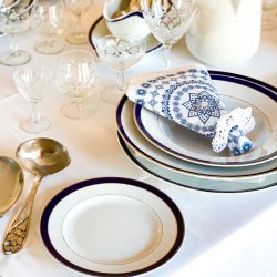 Kleine tiefe Teller mit blauen Bndern - Villeroy &amp; Boch