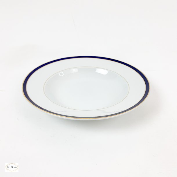 Stor dyb tallerkken med bl bnd - Villeroy &amp; Boch