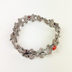 Vintage 830S s�lv arml�nke koral