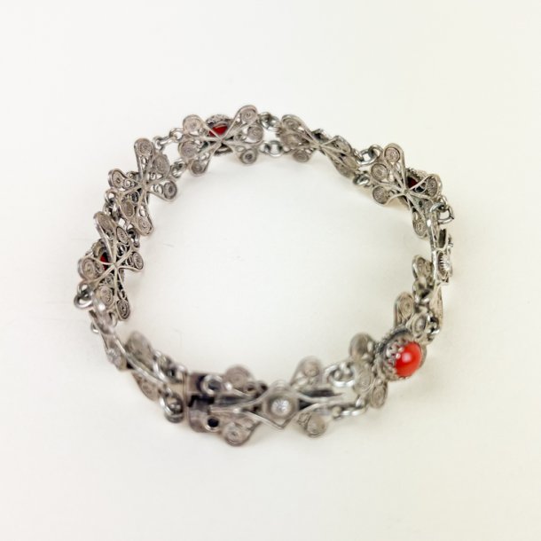Vintage 830S s�lv arml�nke koral