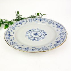 Blaue Vintage Porzellan Essteller