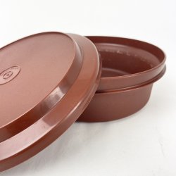 Brun retro Tupperware b�tte