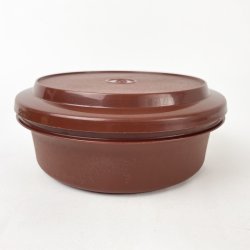 Brun retro Tupperware b�tte