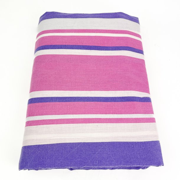 Lilla og pink retro sengetj med striber