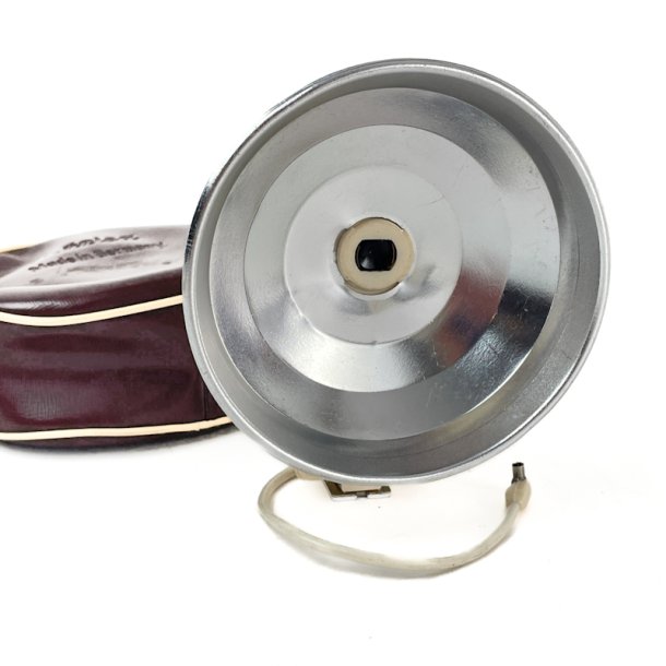 Vintage kamera-flash med taske