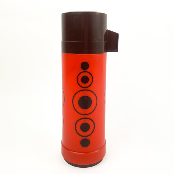 Orange Retro Thermosflasche 70er Jahre