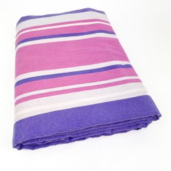 Lilla og pink retro sengetj med striber