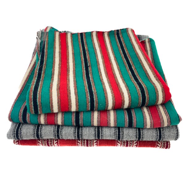 Vier gestreifte Retro-M�belstoffe