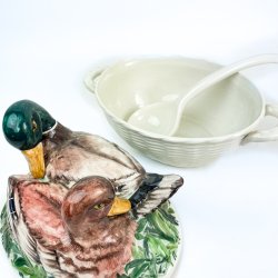 Vintage fajanceterrin - �nder p� rede