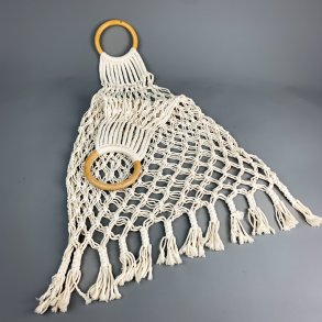 Hvid retro netpose med tr�ring