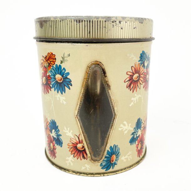 Vintage Teedose mit Blumen