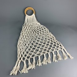 Hvid retro netpose med tr�ring