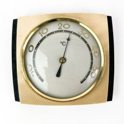 Cremefarvet retro v�gtermometer