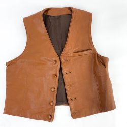 Congacfarvet vintage l�dervest M