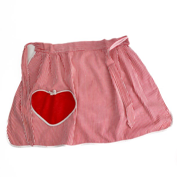 R�d vintage forkl�de med hjertelomme