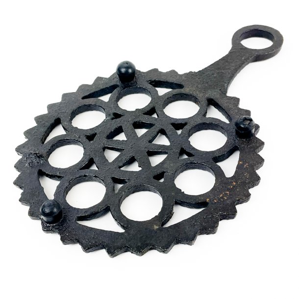 Schwarzer Vintage-Untersetzer aus Gusseisen