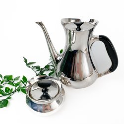 Art Deco s�lv kaffekande med sukkersk�l