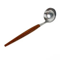 Retro Saucenkelle mit Teakholzgriff  1960er Jahre