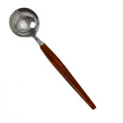 Retro Saucenkelle mit Teakholzgriff  1960er Jahre