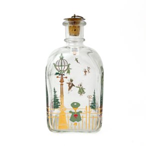 Vintage Holmegaard Flasche mit Weihnachtsmotiv