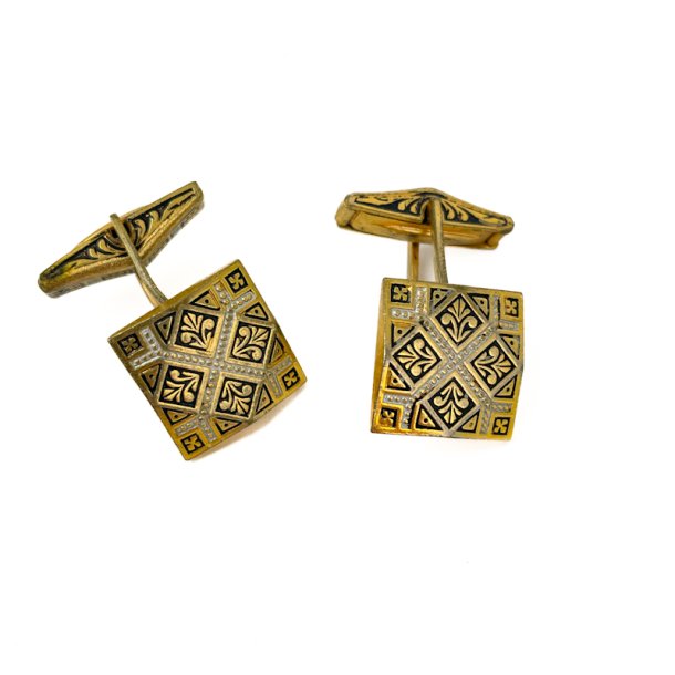 Goldfarbene Vintage Manschettenknpfe