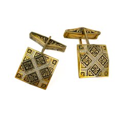 Goldfarbene Vintage Manschettenknpfe